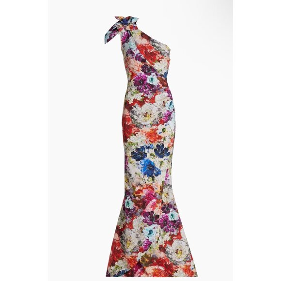 Chiara Boni La Petite Robe Gosia Floral-One Shoulder Gown - Picture 5 of 8